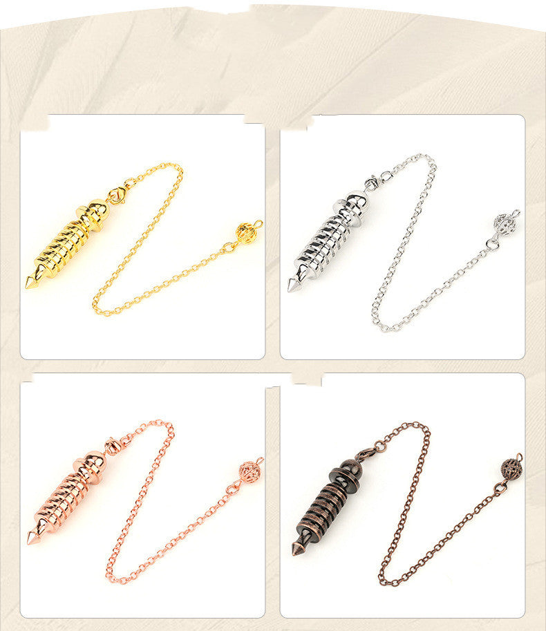Metal Ornaments Can Be Detached Spiral Pendant