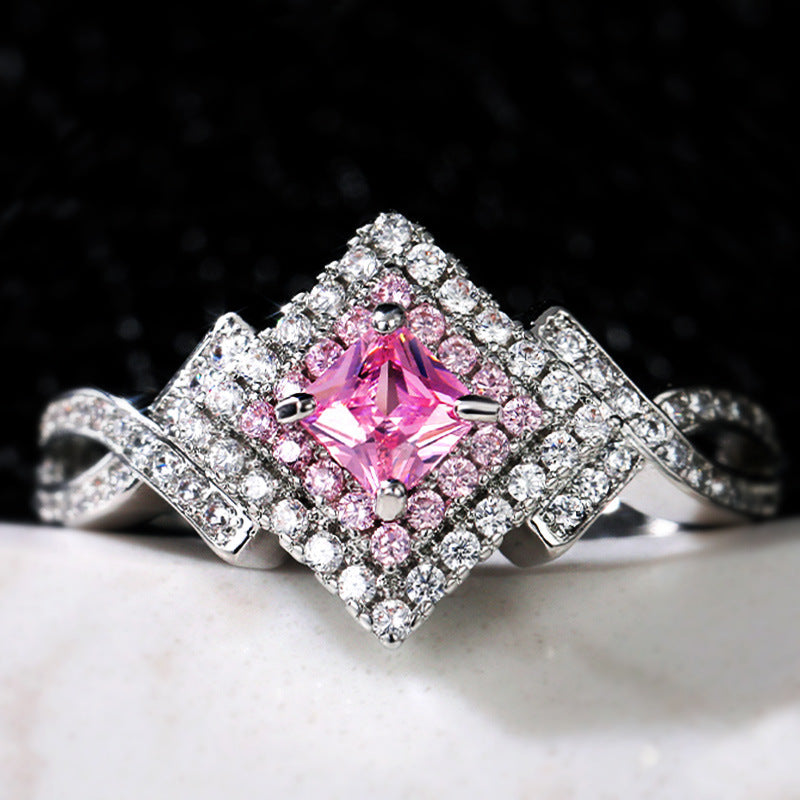 Creative Cross-wound Diamond Zircon Ring, Versatile Jewelry
