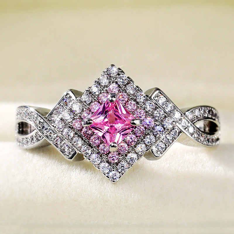Creative Cross-wound Diamond Zircon Ring, Versatile Jewelry