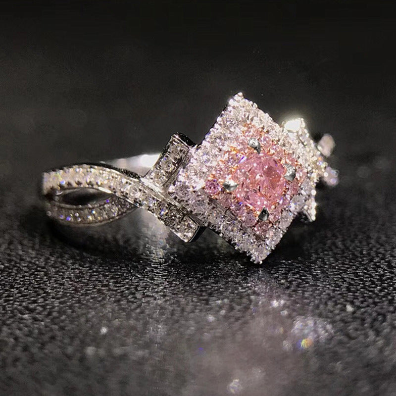 Creative Cross-wound Diamond Zircon Ring, Versatile Jewelry