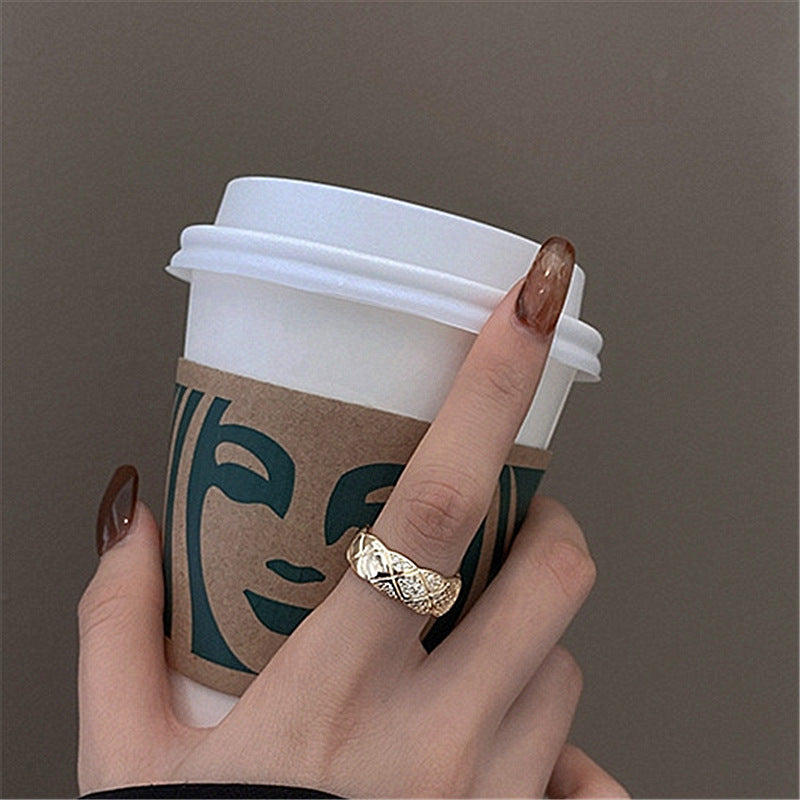 Ring Exquisite Wide Version Ring European Gourmet Ring