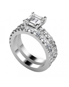 ADRABD4005 Asscher Diamond Bridal Set Ring