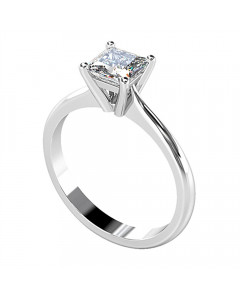 1.00CT VVS1/F Princess Diamond Solitaire Ring