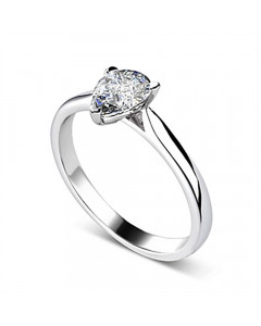 0.40CT SI2/F Pear Diamond Solitaire Ring
