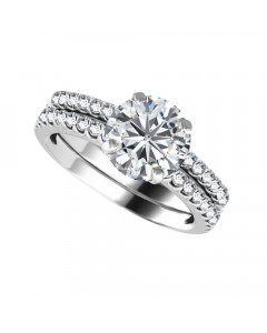 ADRRBD4007 Round Cut Diamond Bridal Set Ring