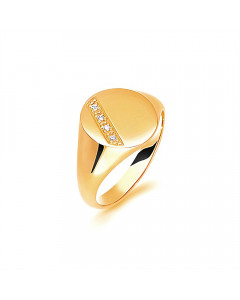 9ct Yellow Gold Gents Oval Signet Ring