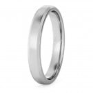 Bevelled Edge Wedding Ring - 3mm width, 1.4mm depth