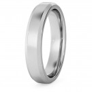 Bevelled Edge Wedding Ring - 4mm width, 1.8mm depth