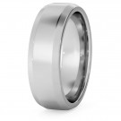 Bevelled Edge Wedding Ring - 6mm width, 1.8mm depth