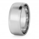 Bevelled Edge Wedding Ring - 7mm width, 1.4mm depth