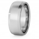 Bevelled Edge Wedding Ring - 7mm width, 1.8mm depth