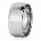 Bevelled Edge Wedding Ring - 8mm width, 1.4mm depth