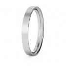 Flat Court Wedding Ring - 2.5mm width, Thin depth