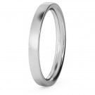 Flat Court Wedding Ring - 2.5mm width, Medium depth