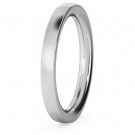 Flat Court Wedding Ring - Heavy weight, 2.5mm width