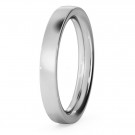 Flat Court Wedding Ring - Heavy weight, 3mm width