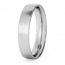 Flat Court Wedding Ring - 4mm width, Thin depth