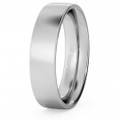 Flat Court Wedding Ring - 5mm width, Medium depth