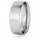 Flat Court Wedding Ring - 6mm width, Thin depth