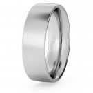 Flat Court Wedding Ring - 6mm width, Medium depth