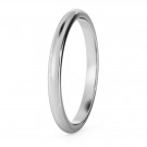 D Shape Wedding Ring - Lightweight, 2mm width