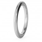 D Shape Wedding Ring - Heavy weight, 2mm width