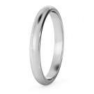 D Shape Wedding Ring - Lightweight, 2.5mm width