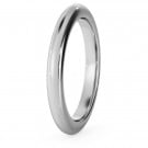 D Shape Wedding Ring - Heavy weight, 2.5mm width