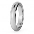 D Shape Wedding Ring - Heavy weight, 4mm width