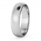 D Shape Wedding Ring - Lightweight, 5mm width