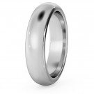 D Shape Wedding Ring - Heavy weight, 5mm width