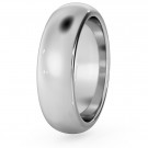 D Shape Wedding Ring - Heavy weight, 6mm width
