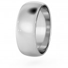 D Shape Wedding Ring - Lightweight, 7mm width
