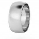 D Shape Wedding Ring - Lightweight, 8mm width
