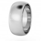 D Shape Wedding Ring - 8mm width, Medium depth