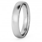 Traditional Court Wedding Ring - 4mm width, Medium depth