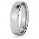 D Shape Wedding Ring - 5mm width, Medium depth