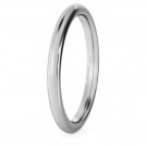D Court Wedding Ring - 2mm width, 1.8mm depth