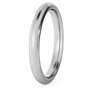 D Court Wedding Ring - 2.5mm width, 1.8mm depth