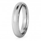 D Court Wedding Ring - 4mm width, 2.3mm depth